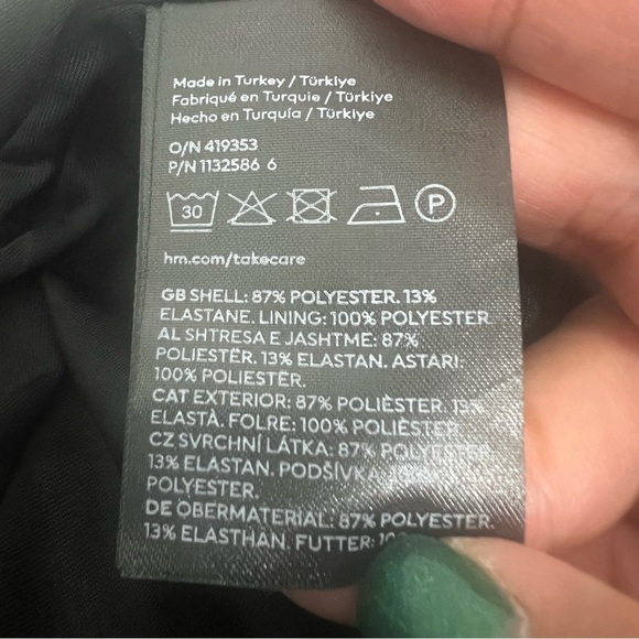 H&M Women’s XS Gathered Floral Ruched Puff Sleeve Fairy Bloomcore Retro Crop Top - Picture 7 of 7